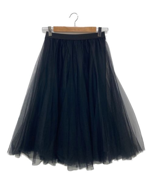 R（アール）R (アール) FINE TULLE  skirt ブラック サイズ:32の古着・服飾アイテム