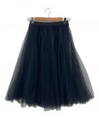 Rアール）の古着「FINE TULLE  skirt」｜ブラック