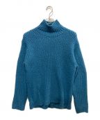 AURALEEオーラリー）の古着「タートルネックニット・WOOL BABY CAMEL BRUSHED YARN KNIT TURTLE」｜ブルー