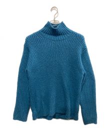 AURALEE（オーラリー）の古着「タートルネックニット・WOOL BABY CAMEL BRUSHED YARN KNIT TURTLE 」｜ブルー