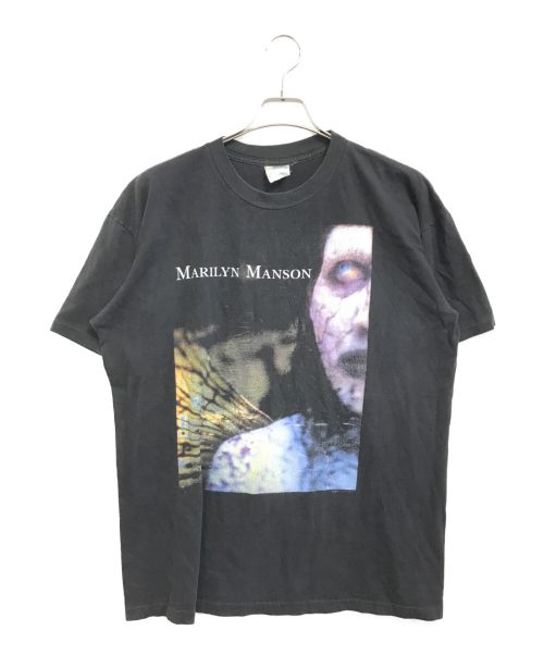 バンドTシャツ（バンドTシャツ）バンドTシャツ (バンドTシャツ) 90s MARILYN MANSON(マリリンマンソン) バンドTシャツ ブラック サイズ:XLの古着・服飾アイテム