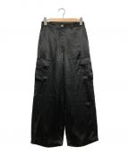 theoryセオリー）の古着「Crushed Acetate Cargo Pant HB」｜ブラック