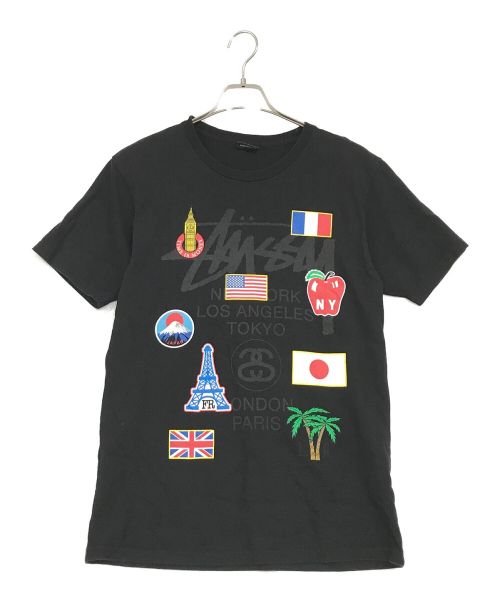 stussy（ステューシー）stussy (ステューシー) プリントTシャツ ブラック サイズ:SIZE　Sの古着・服飾アイテム