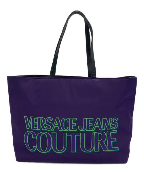 VERSACE JEANS COUTURE（ヴェルサーチ ジーンズクチュール）VERSACE JEANS COUTURE (ヴェルサーチ ジーンズクチュール) ロゴプリントトートバッグ パープル サイズ:-の古着・服飾アイテム