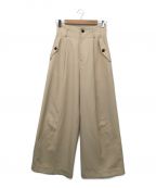 IHNNイン）の古着「TUCK WIDE PANTS」｜ベージュ