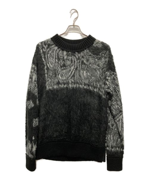 sacai（サカイ）sacai (サカイ) Bandana Jacquard Knit Pullover ブラック×ホワイト サイズ:１の古着・服飾アイテム