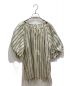 Uhr（ウーア）の古着「Striped Volume Sleeve Blouse」｜アイボリー