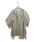 Uhr (ウーア) Striped Volume Sleeve Blouse アイボリー サイズ:free 未使用品：17000円