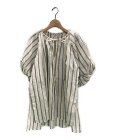 中古・古着通販】Uhr (ウーア) Sheer Gathered Blouse / シアー