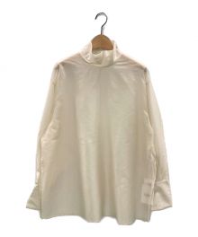 Uhr（ウーア）の古着「high neck sheer blouse　長袖ブラウス」｜ベージュ