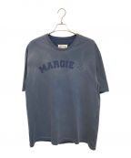 Maison Margielaメゾンマルジェラ）の古着「23SS オーバーサイズ オーバーダイ ロゴTシャツ」｜ネイビー