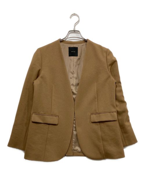 Spick and Span（スピックアンドスパン）Spick and Span (スピックアンドスパン) ウールライクノーカラージャケット ブラウン サイズ:36の古着・服飾アイテム