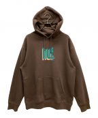 HUFハフ）の古着「BOOKEND HOODIE」｜ブラウン