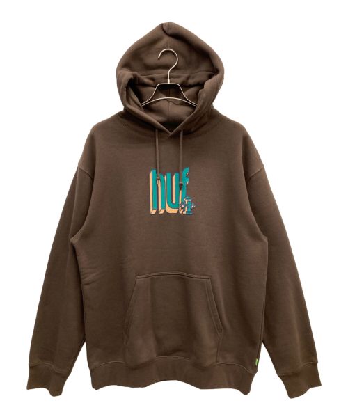 HUF（ハフ）HUF (ハフ) BOOKEND HOODIE ブラウン サイズ:SIZE　L 未使用品の古着・服飾アイテム