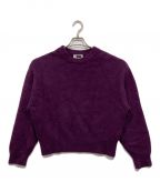 H BEAUTY&YOUTHエイチ ビューティー&ユース）の古着「HAMILTON WOOL MIX CREW NECK KINIT」｜パープル