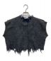 PERVERZE（パーバーズ）の古着「Mohair & Wool Damaged Knit Vest」｜グレー×ネイビー