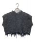 PERVERZE (パーバーズ) Mohair & Wool Damaged Knit Vest グレー×ネイビー サイズ:Free：7800円