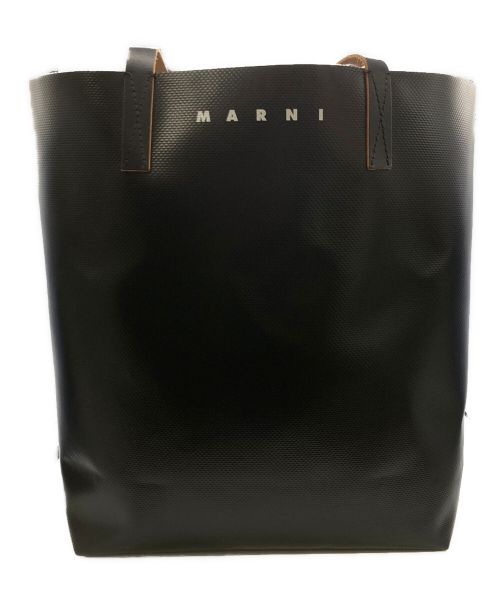 MARNI（マルニ）MARNI (マルニ) バイカラートートバッグ ブルー×ブラックの古着・服飾アイテム