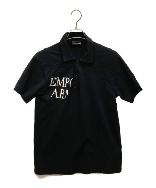 EMPORIO ARMANI（エンポリオアルマーニ）EMPORIO ARMANI (エンポリオアルマーニ) ポロシャツ ブラック サイズ:ＸＸＬの古着・服飾アイテム