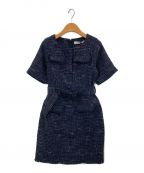 HER LIP TOハーリップトゥ）の古着「Classic Tweed Mini Dress」｜ネイビー