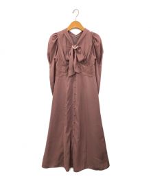 HER LIP TO（ハーリップトゥ）の古着「mademoiselle Bow-Tie Lace Dress」｜ピンク