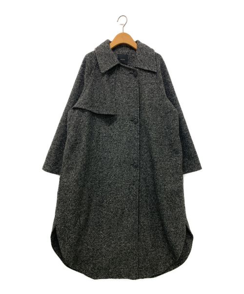 Spick and Span（スピックアンドスパン）Spick and Span (スピックアンドスパン) Wスライバーヘリンボーンボリュームコート グレー サイズ:38の古着・服飾アイテム