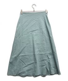 theory（セオリー）の古着「ECO CRUNCH WASH/FULL MIDI SKIRT/エコ クランチウォッシュ/フル スカート」｜ライトブルー