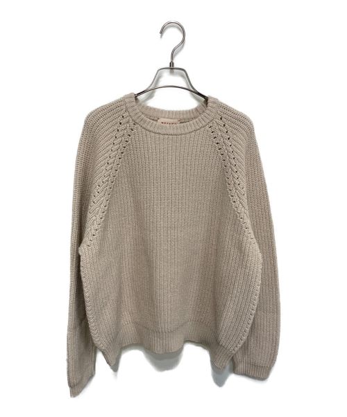 MEYAME（メヤメ）MEYAME (メヤメ) WOOLCOTTON CREW NECK PO ベージュ サイズ:freeの古着・服飾アイテム