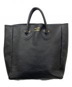 YOUNG & OLSEN The DRYGOODS STOREヤングアンドオルセン ザ ドライグッズストア）の古着「EMBOSSED LEATHER TOTE M」｜ブラック