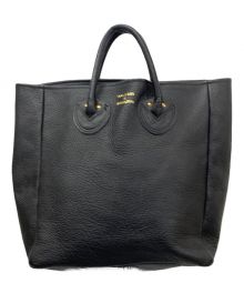 YOUNG & OLSEN The DRYGOODS STORE（ヤングアンドオルセン ザ ドライグッズストア）の古着「EMBOSSED LEATHER TOTE M」｜ブラック