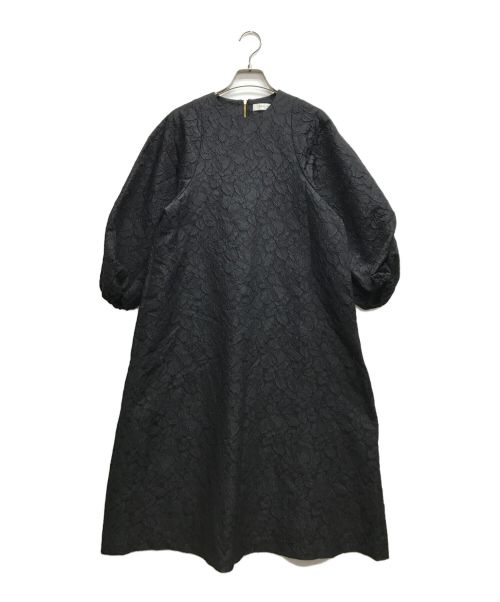 Demi-Luxe Beams（デミルクス ビームス）Demi-Luxe BEAMS (デミルクス ビームス) ジャカード フレアドレス ブラック サイズ:38の古着・服飾アイテム