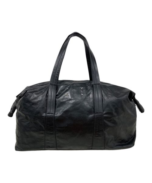 Maison Margiela（メゾンマルジェラ）Maison Margiela (メゾンマルジェラ) Sailor Bag／セーラーバッグ／レザー／ボストンバッグ／皺加工 ブラックの古着・服飾アイテム