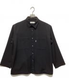 Graphpaperグラフペーパー）の古着「SELVAGE WOOL L/S BOX SHIRT」｜ブラック