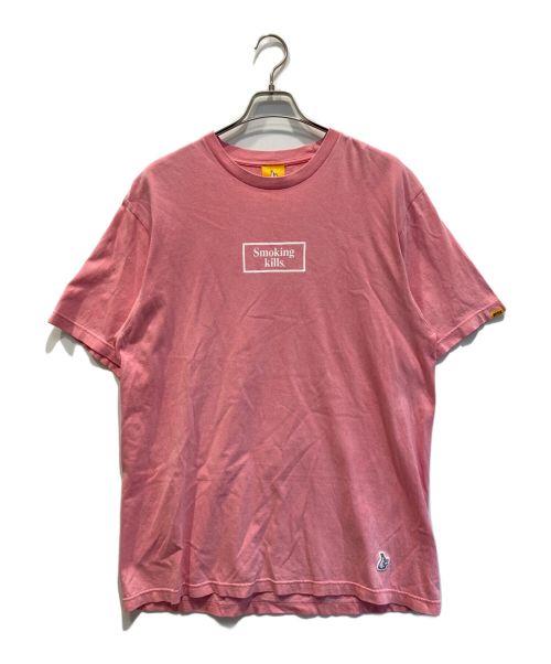 FR2（エフアールツー）FR2 (ファッキングラビッツ) Smoking kills Vintage Tee ピンク サイズ:Lの古着・服飾アイテム