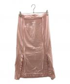 DECO depuis 1985デコ ドゥピュイイチキューハチゴー）の古着「フリルスリットスカート」｜ピンク