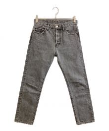 BF denim（ビーエフデニム）の古着「ヴィンテージ加工テーパードデニム」｜ブラック