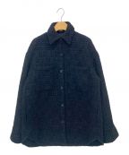 MUSE de Deuxieme Classeミューズ ドゥーズィエム クラス）の古着「TWEED シャツジャケット」｜ブラック