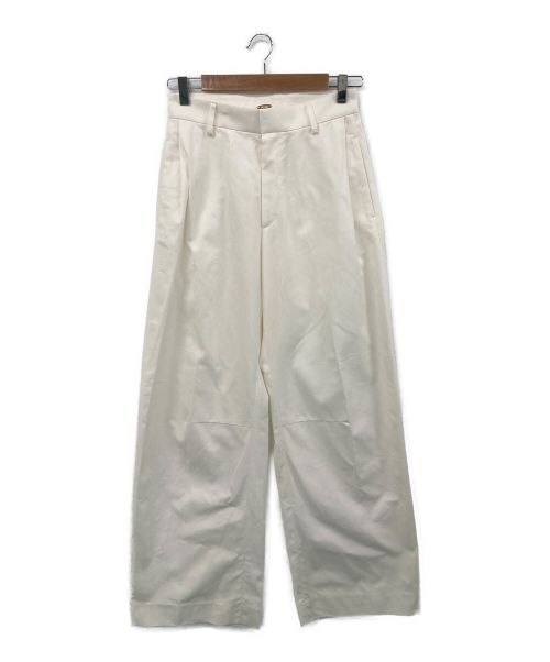 MUSE de Deuxieme Classe（ミューズ ドゥーズィエム クラス）MUSE de Deuxieme Classe (ミューズ ドゥーズィエム クラス) NEW TUCK CHINO ワイド パンツ ホワイト サイズ:34の古着・服飾アイテム