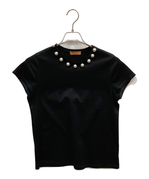 AMICA（アミカ）AMICA (アミカ) PEARL TEE　半袖カットソー ブラック サイズ:Fの古着・服飾アイテム