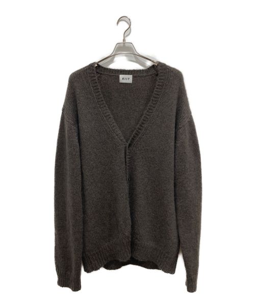 KIIT（キート）KIIT (キート) KID MOHAIR BLEND KNIT CARDIGAN ブラウン サイズ:3(L)の古着・服飾アイテム