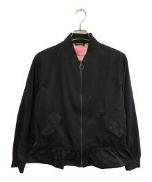 Kate Spade（ケイトスペード）の古着「Twill Flounce Bomber」｜ブラック