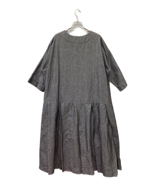 Gauze#（ガーゼ）Gauze# (ガーゼ) linen cotton pleated dress ブラック サイズ:Freeの古着・服飾アイテム