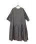 Gauze#（ガーゼ）の古着「linen cotton pleated dress」｜ブラック