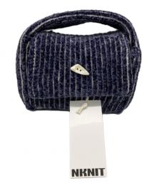 NKNIT（ンニット）の古着「KNIT handbag　ニットハンドバッグ」｜ネイビー