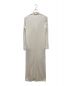 e BIOTOP Lingerie (ヨー ビオトープ ランジェリー) Silk jersey collar dress　シルクロングシャツドレス ホワイト：12800円