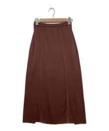 AURALEE（オーラリー）の古着「HIGH GAUGE RIB KNIT SKIRT」｜ブラウン