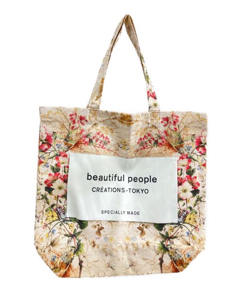 beautiful people（ビューティフルピープル）beautiful people (ビューティフルピープル) トートバッグ ベージュの古着・服飾アイテム