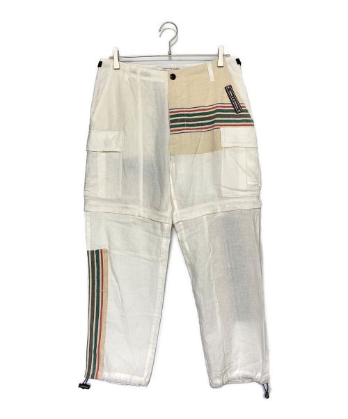 Children of the Discordance（チルドレン オブ ザ ディスコーダンス）Children of the Discordance (チルドレン オブ ザ ディスコーダンス) VINTAGE FRENCH LINEN BDU PANTS ホワイト×ベージュ サイズ:1の古着・服飾アイテム