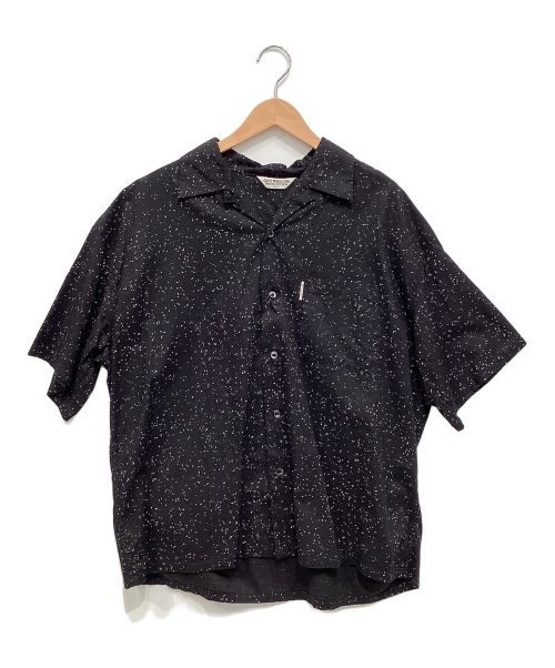 COOTIE PRODUCTIONS（クーティープロダクツ）COOTIE PRODUCTIONS (クーティープロダクツ) Splatter Open-Neck S/S Shirt ブラック サイズ:Sの古着・服飾アイテム