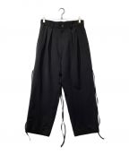 SHAREEFシャリーフ）の古着「DOUBLE CLOTH WIDE PANTS」｜ブラック